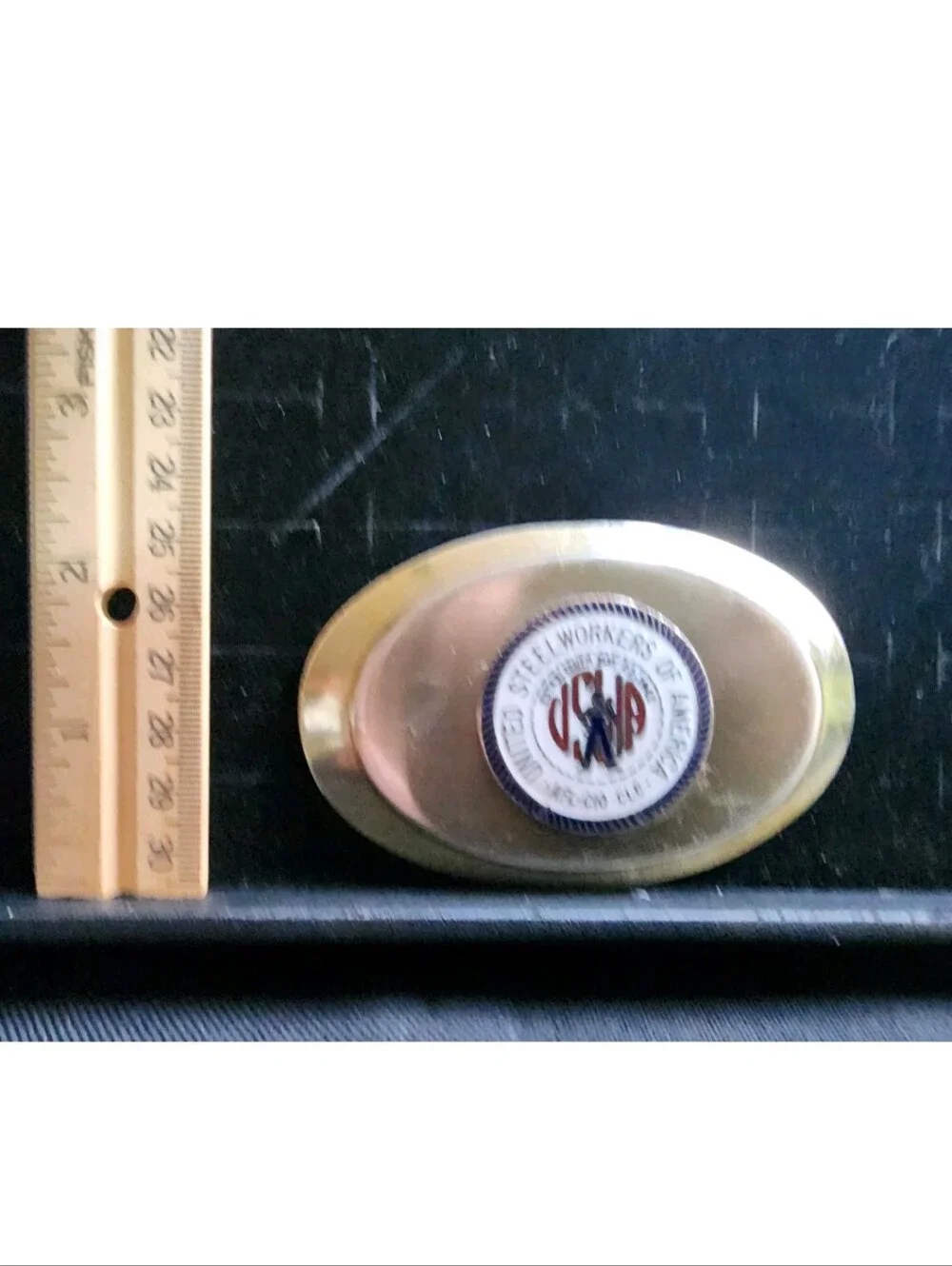 Vintage Steelworkers Of America AFL/CIO Union Belt Buckle Used